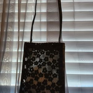 Black lace crossbody